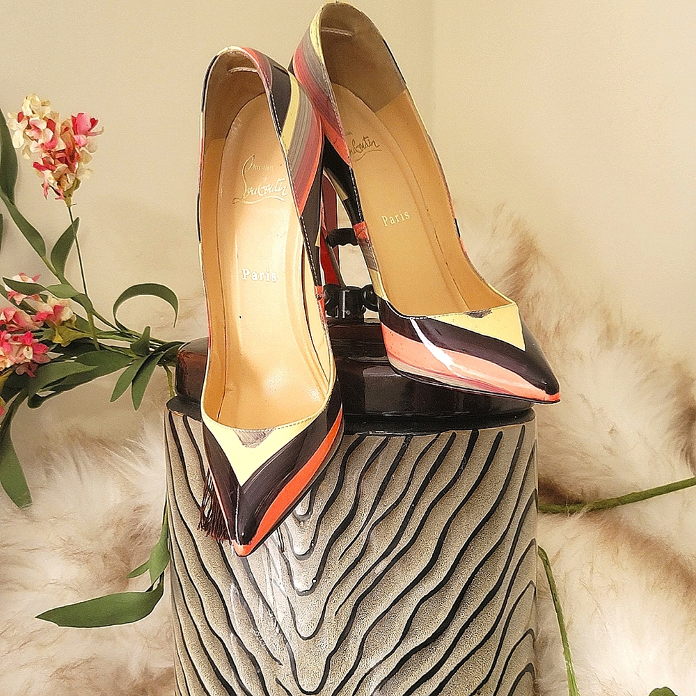 Authentic Christian Louboutin Multi color Heels